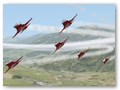 Northrop F-5E Tiger II der Patrouille Suisse in Formation 